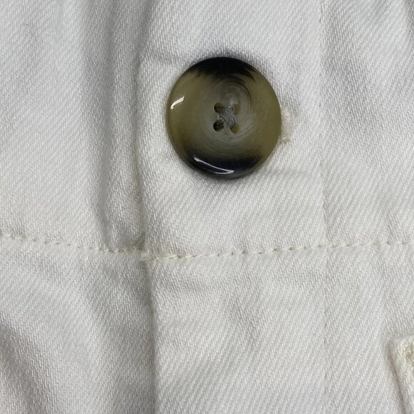 Maeve Women’s The Colette Crop Wide Leg Jeans Size 31 White — High Rise - Picture 12 of 13